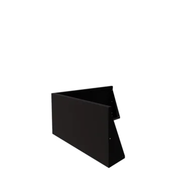 Stalowy mur oporowy - Narożnik zewnętrzny - 100 x 100 x 50 cm - RAL9005 matowy (czarny)