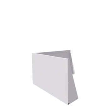 Stalowy mur oporowy - Narożnik zewnętrzny - 100 x 100 x 60 cm - RAL9010 matowy (biały)