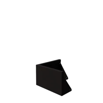 Stalowy mur oporowy - Narożnik zewnętrzny - 50 x 50 x 30 cm - RAL9005 matowy (czarny)