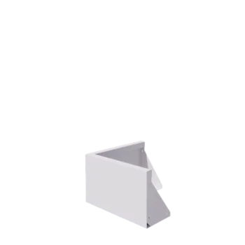 Stalowy mur oporowy - Narożnik zewnętrzny - 50 x 50 x 30 cm - RAL9010 matowy (biały)