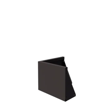 Stalowy mur oporowy - Narożnik zewnętrzny - 50 x 50 x 40 cm - RAL7016 matowy (szary antracyt)