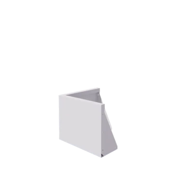 Stalowy mur oporowy - Narożnik zewnętrzny - 50 x 50 x 40 cm - RAL9010 matowy (biały)