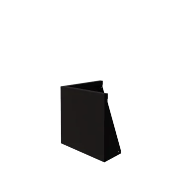 Stalowy mur oporowy - Narożnik zewnętrzny - 50 x 50 x 50 cm - RAL9005 matowy (czarny)