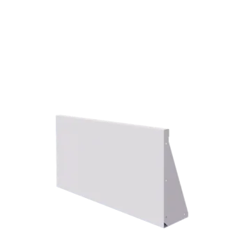 Stalowy mur oporowy - Proste - 100 x 50 cm - RAL9010 matowy (biały)
