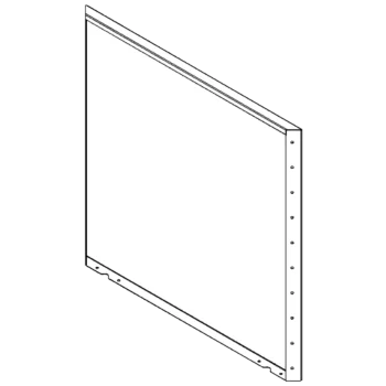 Stalowa donica - Panel - 100 x 100 cm - RAL9010 matowy (biały)