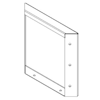 Stalowa donica - Panel - 30 x 30 cm - RAL9010 matowy (biały)