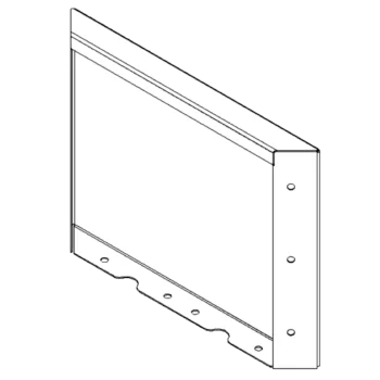 Stalowa donica - Panel - 30 x 40 cm - RAL9005 matowy (czarny)