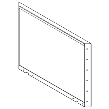 Stalowa donica - Panel - 60 x 80 cm - RAL9010 matowy (biały)