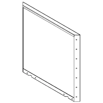 Stalowa donica - Panel - 70 x 70 cm - RAL9010 matowy (biały)