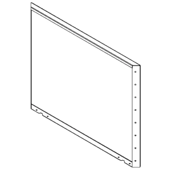 Stalowa donica - Panel - 80 x 100 cm - RAL9010 matowy (biały)