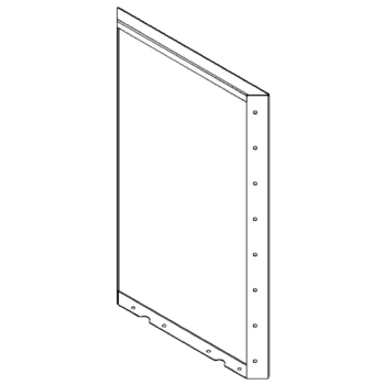 Stalowa donica - Panel - 80 x 50 cm - RAL9005 matowy (czarny)