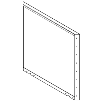 Stalowa donica - Panel - 80 x 80 cm - RAL9005 matowy (czarny)