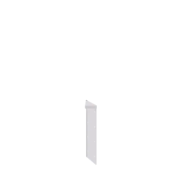 Stalowa donica - Element narożny 180° - 40 cm - RAL9010 matowy (biały)