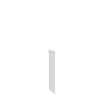 Stalowa donica - Element narożny 180° - 50 cm - RAL9010 matowy (biały)