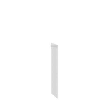 Stalowa donica - Element narożny 180° - 60 cm - RAL9010 matowy (biały)