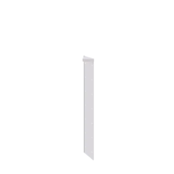Stalowa donica - Element narożny 180° - 70 cm - RAL9010 matowy (biały)