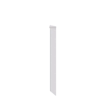 Stalowa donica - Element narożny 180° - 80 cm - RAL9010 matowy (biały)