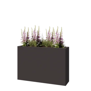 Stalowa donica - Prostokątne - 120 x 30 x 80 cm - RAL7016 matowy (szary antracyt) - Bez płyty dolnej