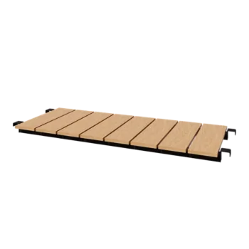 Stalowy ławka - 130 x 44,3 cm - RAL9005 matowy (czarny)