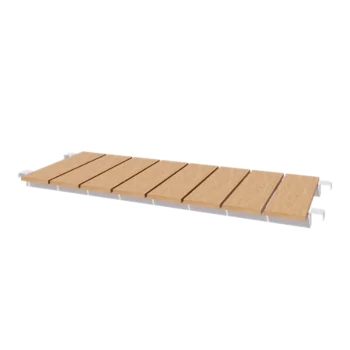 Stalowy ławka - 130 x 44,3 cm - RAL9010 matowy (biały)