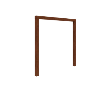 Pergola ze stali corten - Proste - 250 x 230 cm - Bez bloczka betonowego