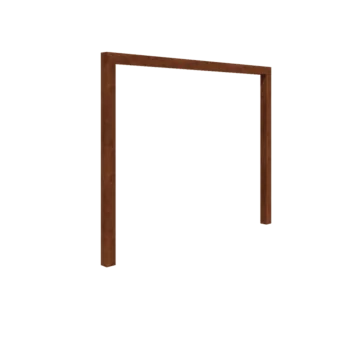 Pergola ze stali corten - Proste - 300 x 230 cm - Bez bloczka betonowego
