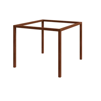 Pergola ze stali corten - Kwadratowe - 324 x 300 x 230 cm - Bez bloczka betonowego