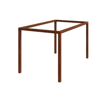 Pergola ze stali corten - Prostokątne - 424 x 250 x 230 cm - Bez bloczka betonowego