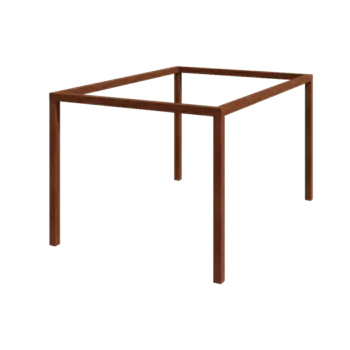 Pergola ze stali corten - Prostokątne - 424 x 300 x 230 cm - Bez bloczka betonowego