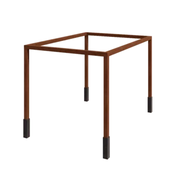 Pergola ze stali corten - Prostokątne - 424 x 300 x 230 cm - Z bloczkiem betonowym