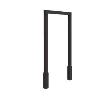 Stalowa pergola - Proste - 200 x 230 cm - Inny kolor RAL - Z bloczkiem betonowym