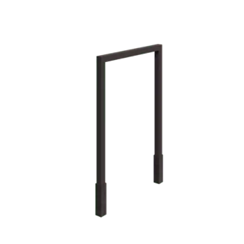 Stalowa pergola - Proste - 200 x 230 cm - RAL7016 matowy (szary antracyt) - Z bloczkiem betonowym