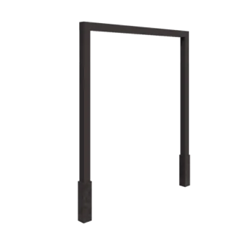 Stalowa pergola - Proste - 250 x 230 cm - Inny kolor RAL - Z bloczkiem betonowym