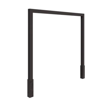 Stalowa pergola - Proste - 300 x 230 cm - Inny kolor RAL - Z bloczkiem betonowym