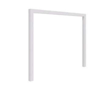 Stalowa pergola - Proste - 300 x 230 cm - RAL9010 matowy (biały) - Bez bloczka betonowego