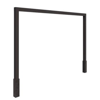 Stalowa pergola - Proste - 400 x 230 cm - Inny kolor RAL - Z bloczkiem betonowym