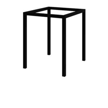 Stalowa pergola - Kwadratowe - 224 x 200 x 230 cm - RAL9005 matowy (czarny) - Bez bloczka betonowego