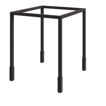 Stalowa pergola - Kwadratowe - 274 x 250 x 230 cm - Inny kolor RAL - Z bloczkiem betonowym