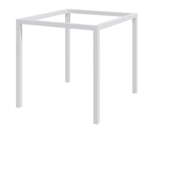 Stalowa pergola - Kwadratowe - 274 x 250 x 230 cm - RAL9010 matowy (biały) - Bez bloczka betonowego