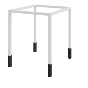 Stalowa pergola - Kwadratowe - 274 x 250 x 230 cm - RAL9010 matowy (biały) - Z bloczkiem betonowym