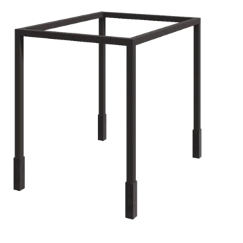 Stalowa pergola - Kwadratowe - 324 x 300 x 230 cm - Inny kolor RAL - Z bloczkiem betonowym