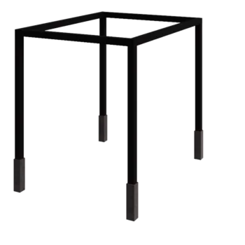 Stalowa pergola - Prostokątne - 324 x 250 x 230 cm - RAL9005 matowy (czarny) - Z bloczkiem betonowym