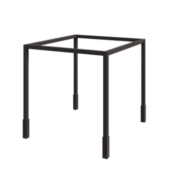 Stalowa pergola - Kwadratowe - 324 x 300 x 230 cm - RAL7016 matowy (szary antracyt) - Z bloczkiem betonowym