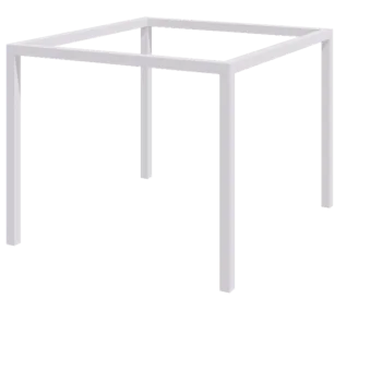 Stalowa pergola - Kwadratowe - 324 x 300 x 230 cm - RAL9010 matowy (biały) - Bez bloczka betonowego