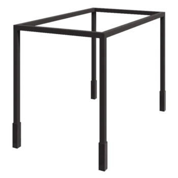 Stalowa pergola - Kwadratowe - 424 x 250 x 230 cm - Inny kolor RAL - Z bloczkiem betonowym