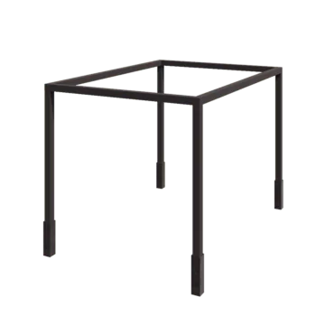 Stalowa pergola - Prostokątne - 424 x 300 x 230 cm - RAL7016 matowy (szary antracyt) - Z bloczkiem betonowym