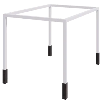 Stalowa pergola - Prostokątne - 424 x 300 x 230 cm - RAL9010 matowy (biały) - Z bloczkiem betonowym