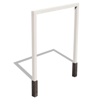 Stalowa pergola - Proste - 250 x 230 cm - RAL9010 matowy (biały) - Bez bloczka betonowego