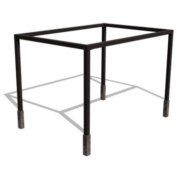 Stalowa pergola - Prostokątne - 424 x 300 x 230 cm - RAL9005 matowy (czarny) - Bez bloczka betonowego