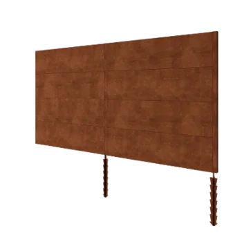 Ogrodzenie panelowe ze stali corten H4 - Kompletny zestaw - 372 x 6 x 190 cm